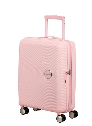 Maleta cabina American Tourister Soundbox rosa pastel 55cm extensible - Imagen 1