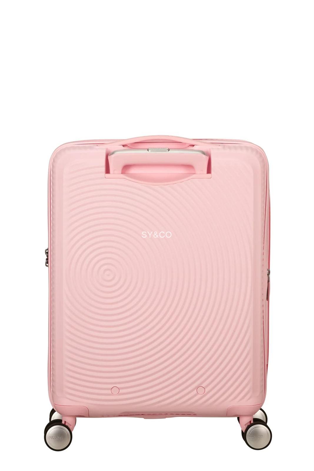 Maleta cabina American Tourister Soundbox rosa pastel 55cm extensible - Imagen 2
