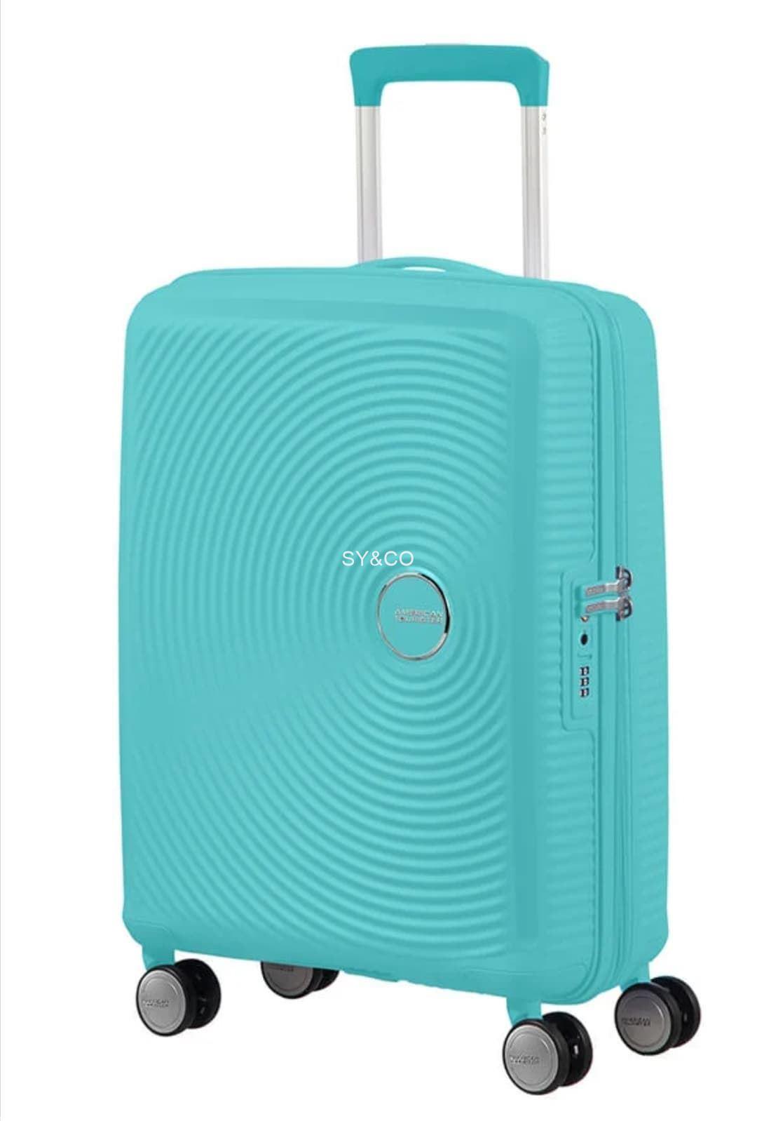 Maleta cabina American Tourister Soundbox turquesa 55cm - Imagen 1