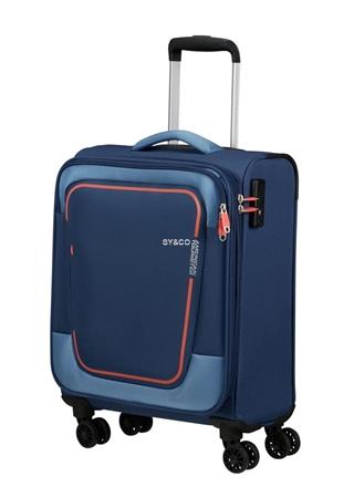 Maleta de cabina extensible American Tourister Pulsonic azul - Imagen 1