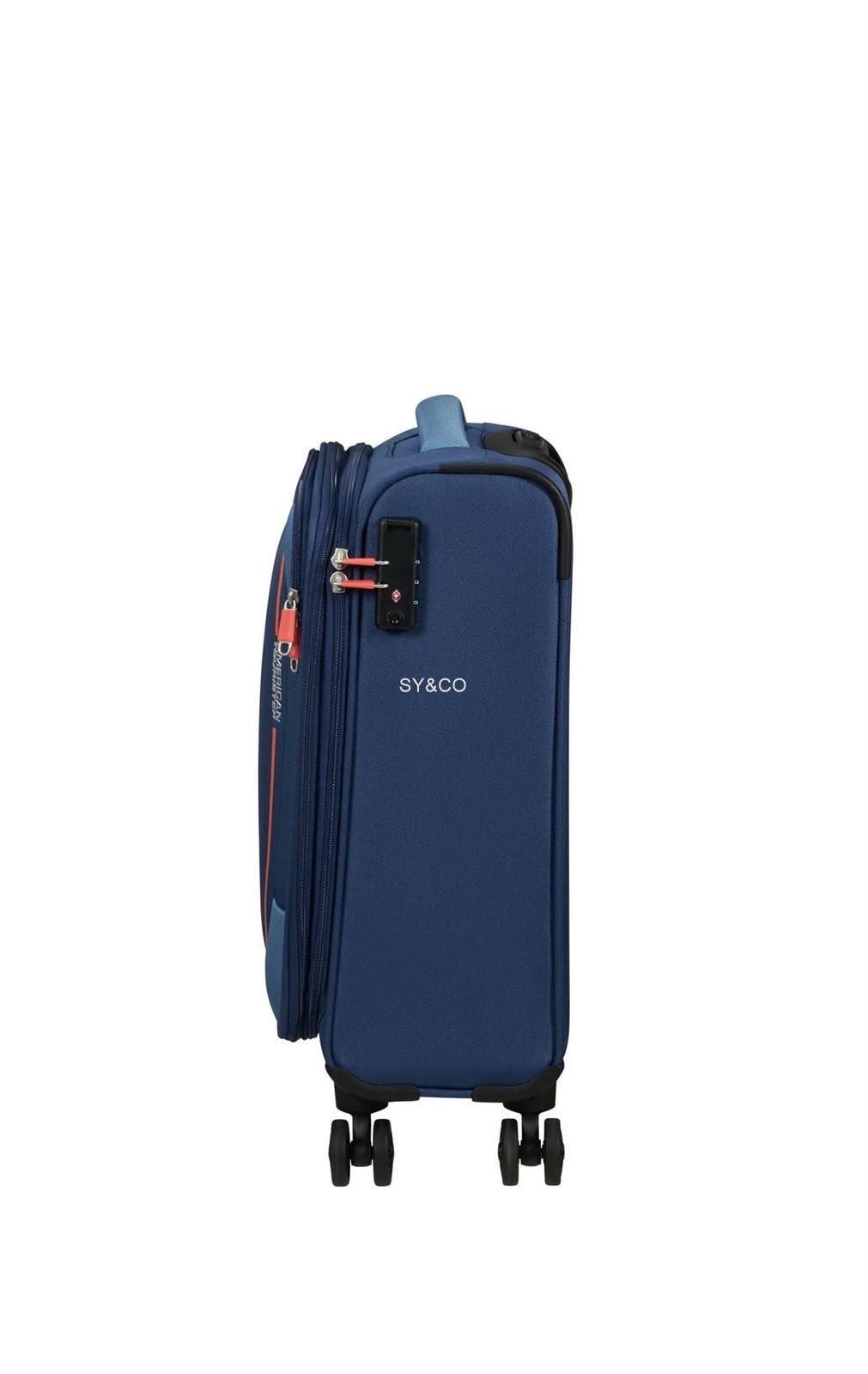Maleta de cabina extensible American Tourister Pulsonic azul - Imagen 2