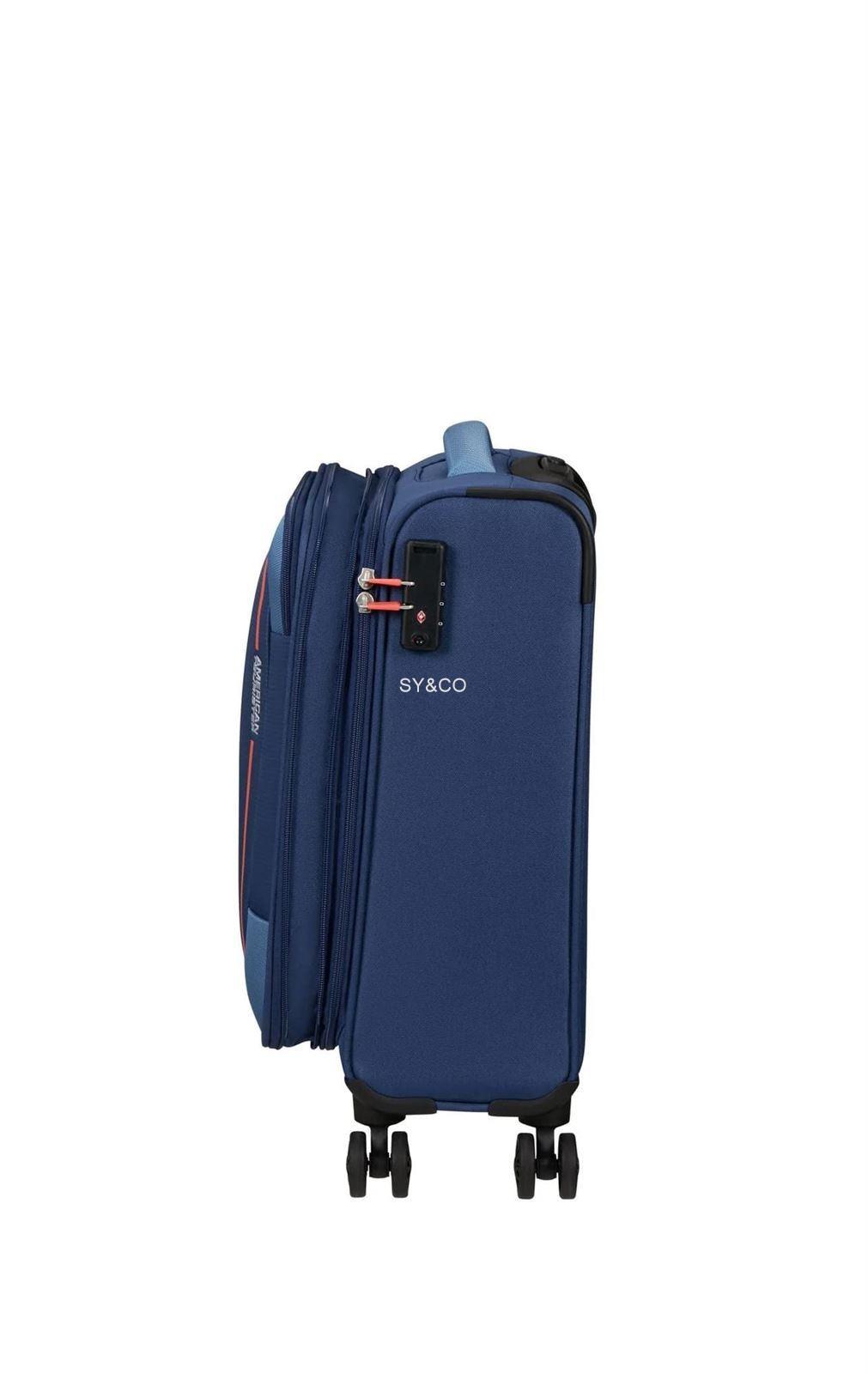 Maleta de cabina extensible American Tourister Pulsonic azul - Imagen 3