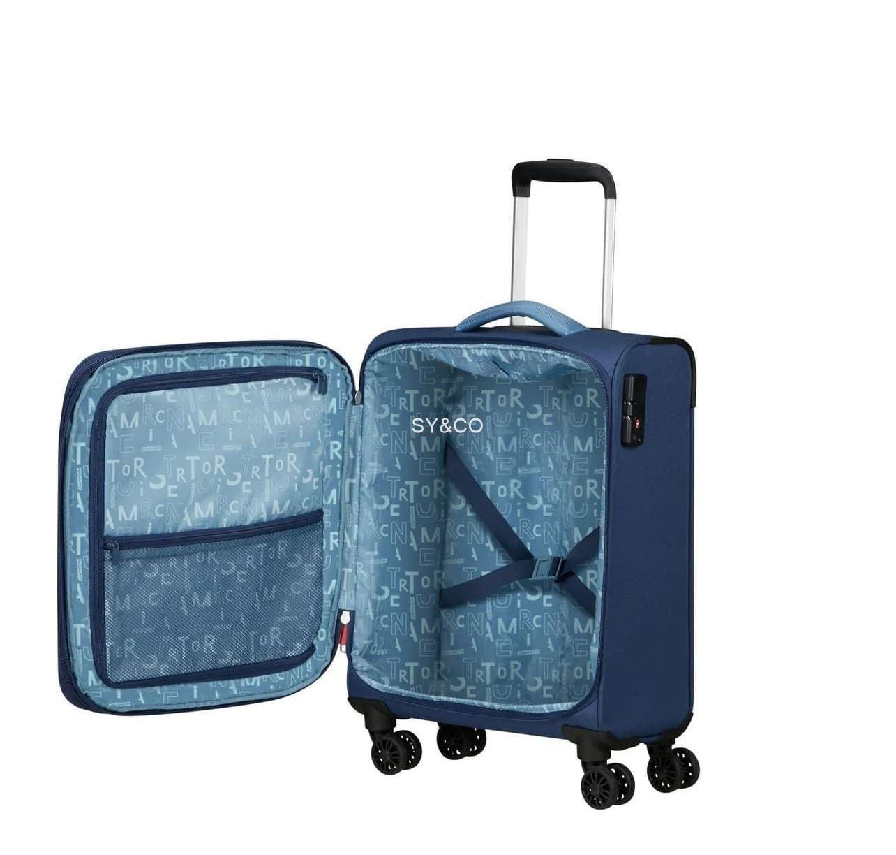 Maleta de cabina extensible American Tourister Pulsonic azul - Imagen 4