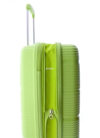 Maleta de cabina Gladiator Bionic 4 ruedas extensible verde claro - Imagen 2