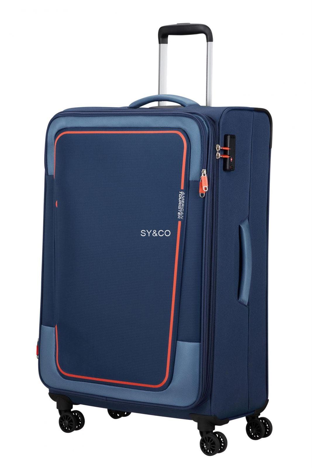 Maleta grande extensible American Tourister Pulsonic azul - Imagen 1