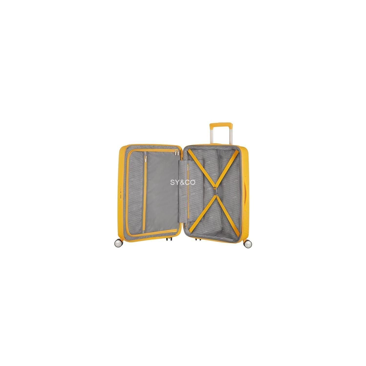 Maleta mediana American Tourister Soundbox amarilla 67cm extensible - Imagen 2