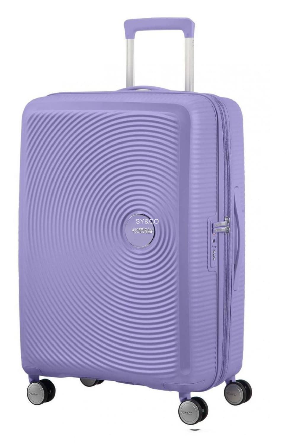 Maleta mediana American Tourister Soundbox lavanda 67cm extensible - Imagen 1