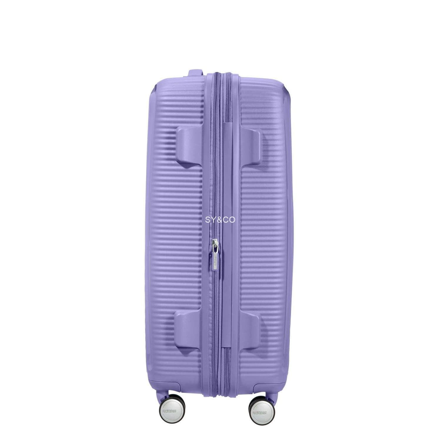 Maleta mediana American Tourister Soundbox lavanda 67cm extensible - Imagen 3