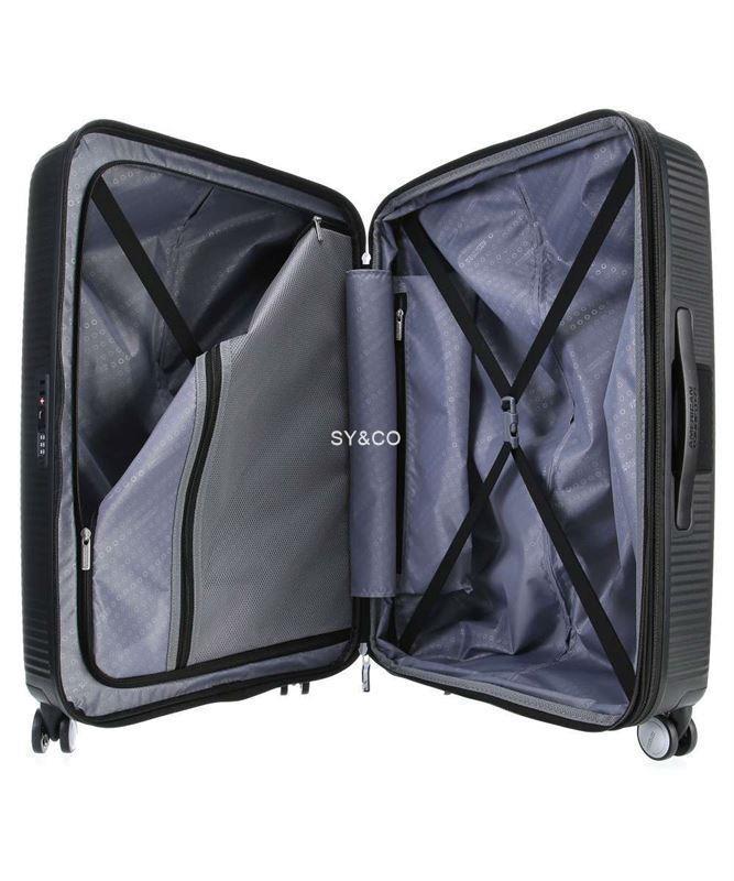 Maleta mediana American Tourister Soundbox negro 67cm extensible - Imagen 3