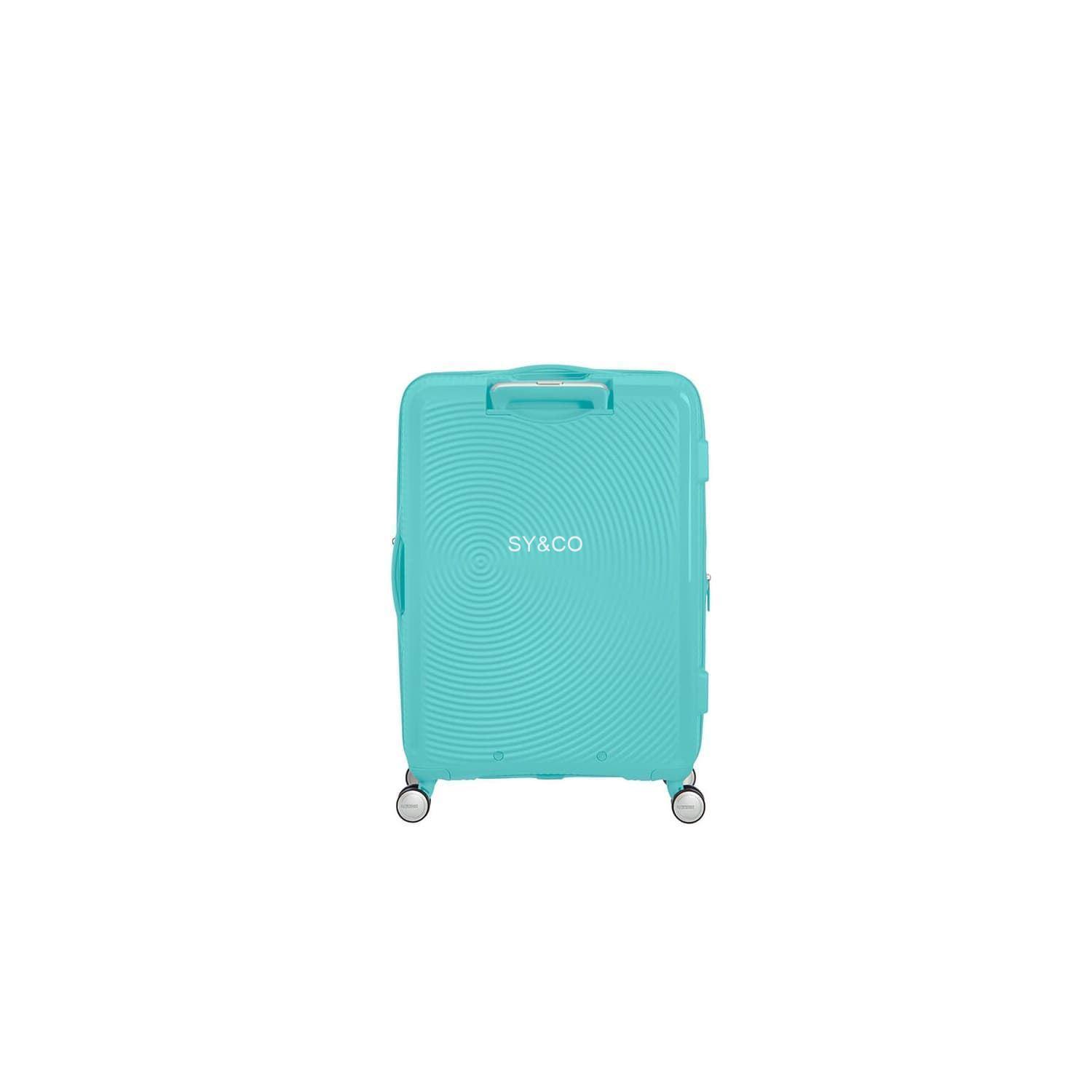 Maleta mediana American Tourister Soundbox turquesa 67cm extensible - Imagen 3