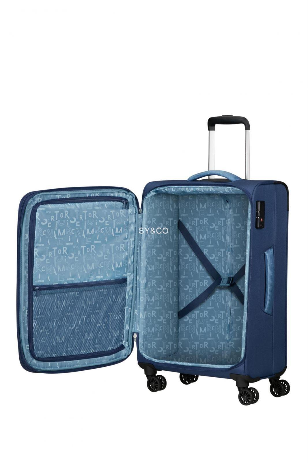 Maleta mediana extensible American Tourister Pulsonic azul - Imagen 2