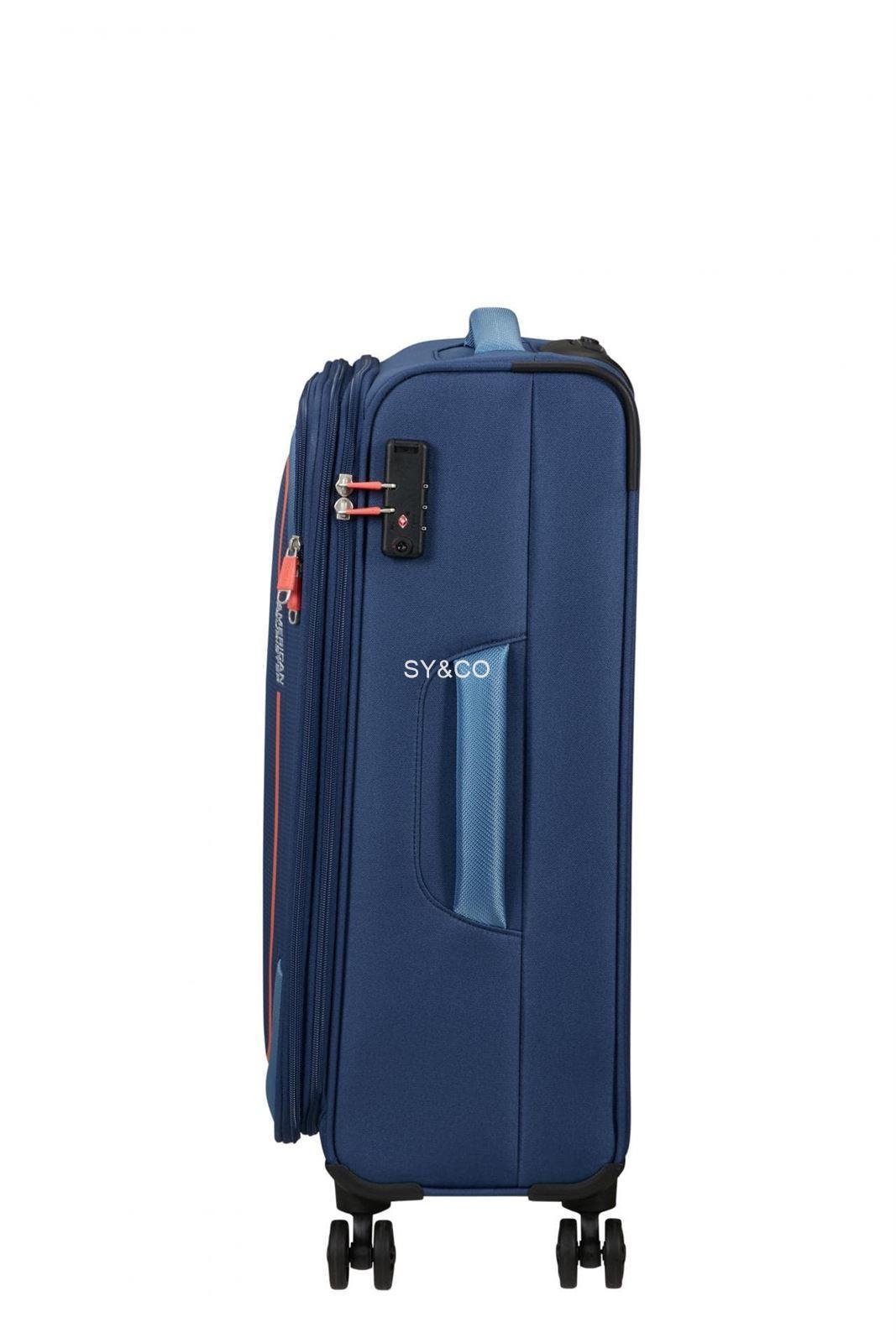 Maleta mediana extensible American Tourister Pulsonic azul - Imagen 3