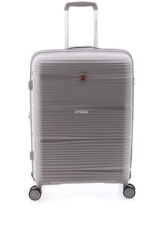 Maleta mediana Gladiator Bionic 4 ruedas extensible beige - Imagen 1