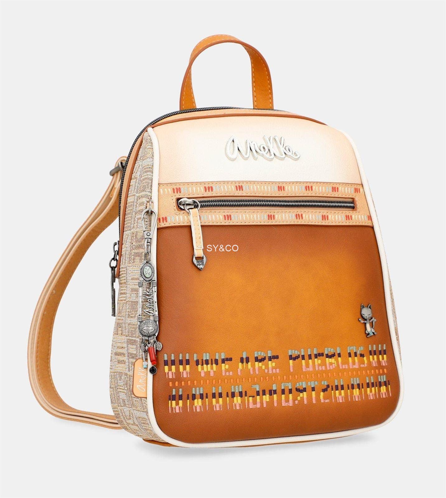 Mochila Anekke en marrones y beige Magic Souls - Mochilas