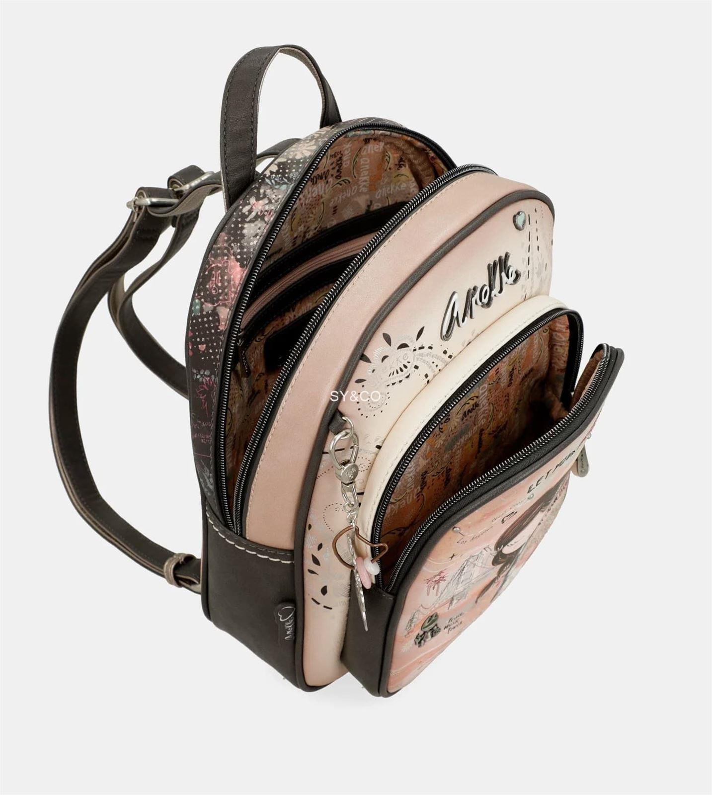 Mochila Anekke Peace & Love rosa - Imagen 4
