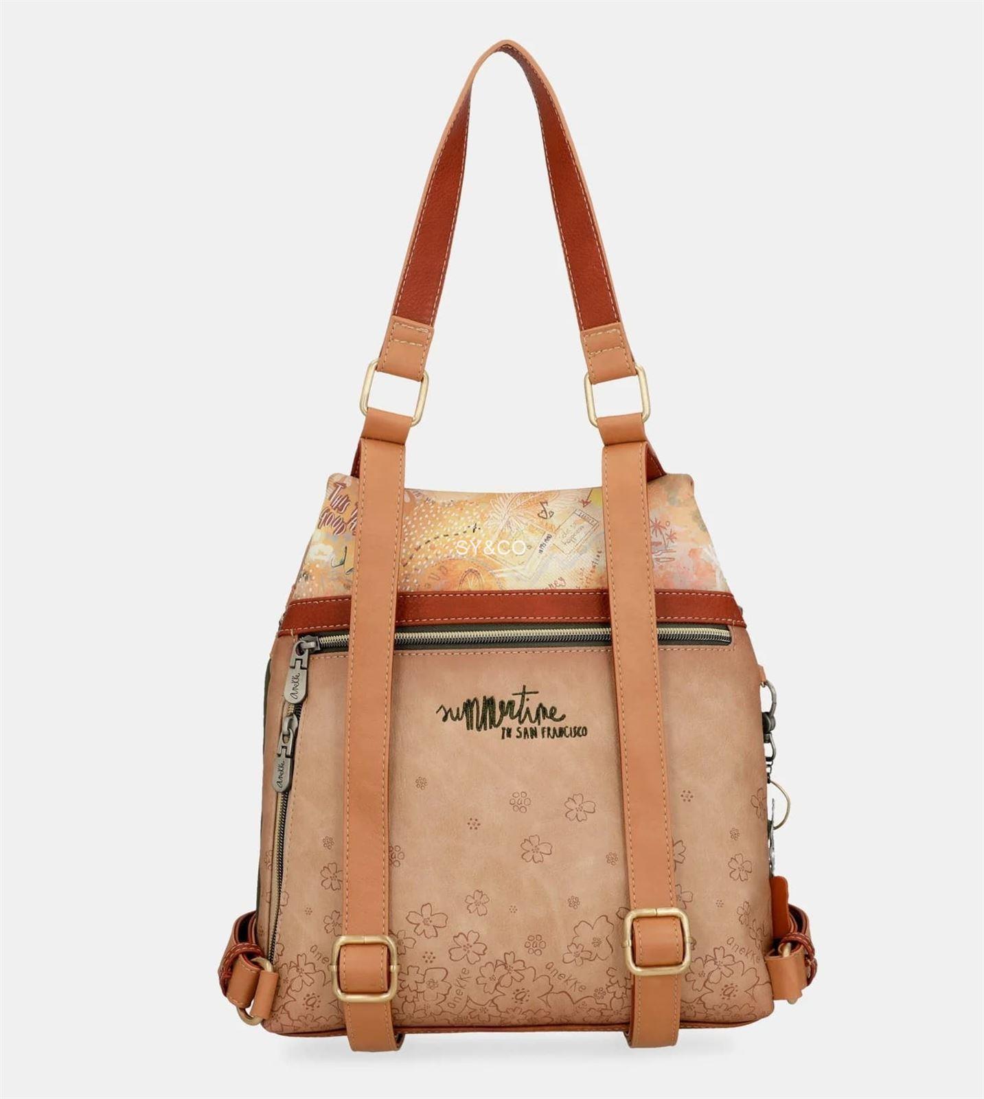 Mochila antirrobo Anekke Peace & Love Camel - Imagen 2