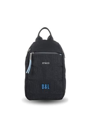 Mochila antirrobo nylon Devota&Lomba Border negra - Imagen 1
