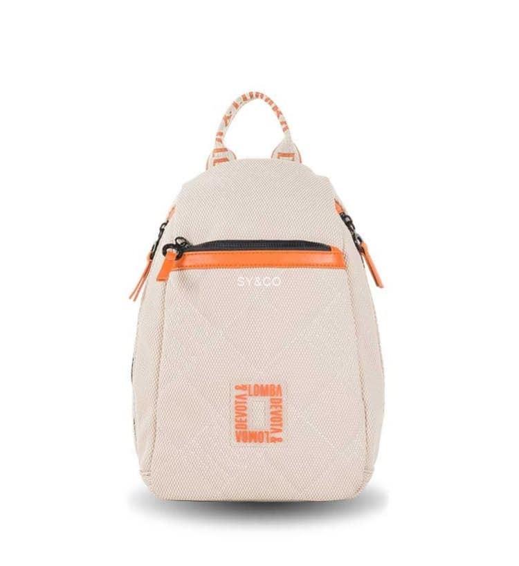 Mochila antirrobo nylon Devota & Lomba Tense Beige y naranja - Imagen 1