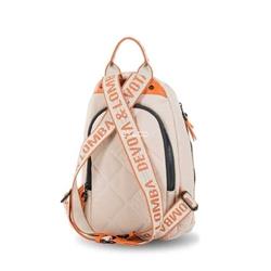 Mochila antirrobo nylon Devota & Lomba Tense Beige y naranja - Imagen 2