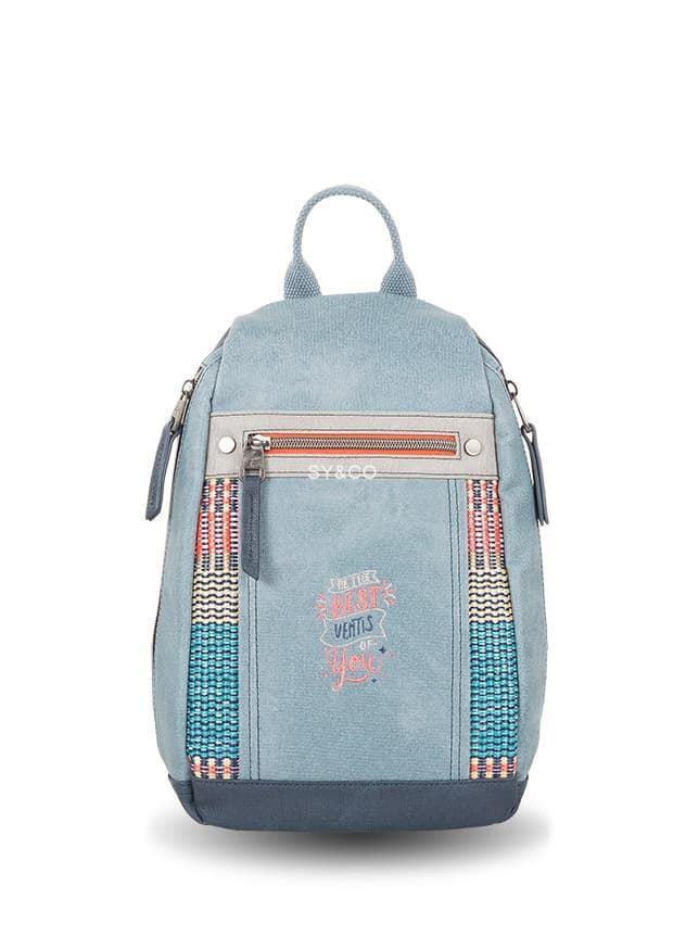 Mochila antirrobo azul clearance