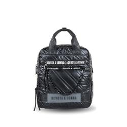 Mochila cuadrada Devota&Lomba Matt negro - Imagen 1