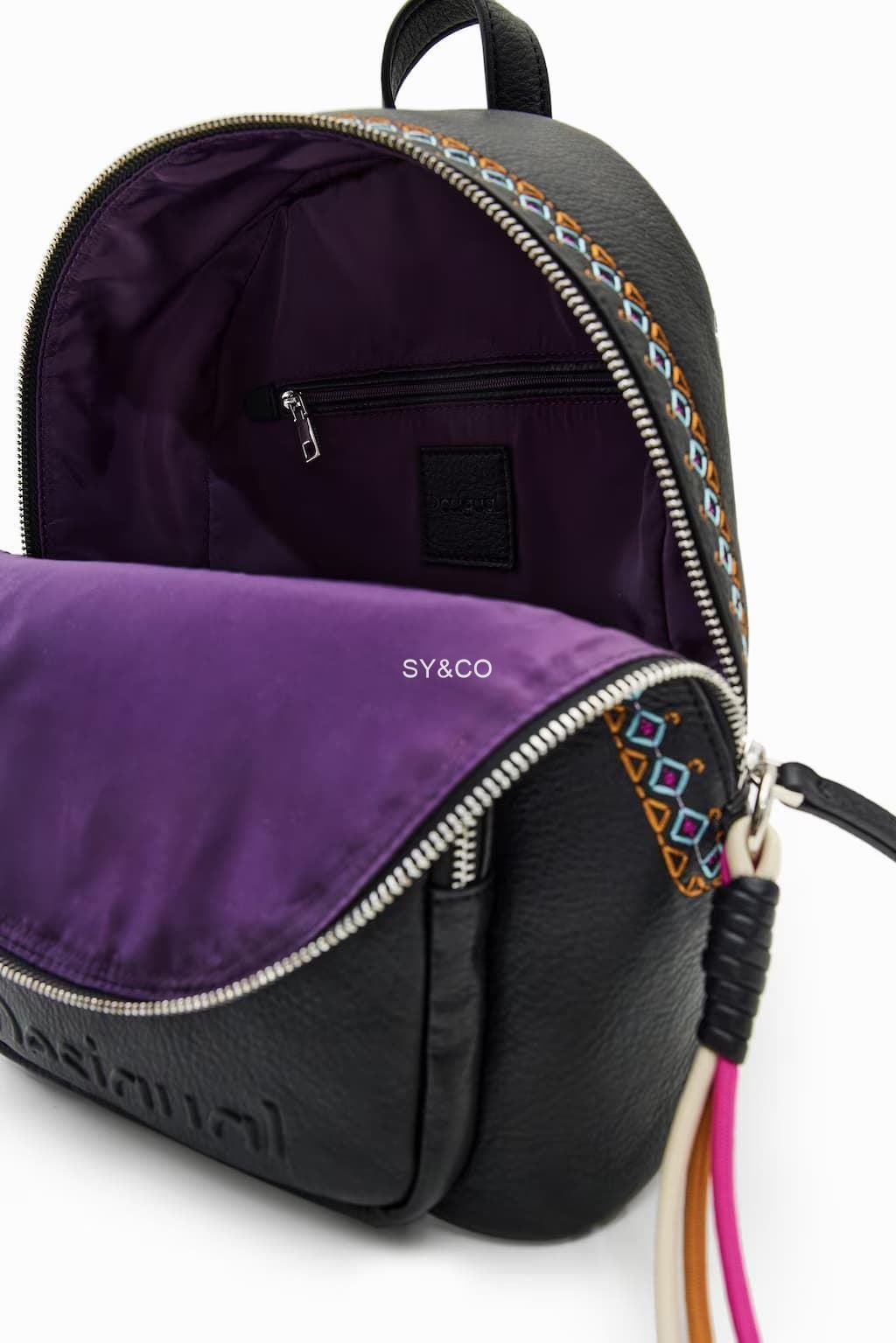 Mochila Desigual bordado multicolor Rigoberta 23WAKP17 - Imagen 3