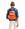 Mochila Desigual flores bordadas naranja Alpha 23SAKP25 - Imagen 2