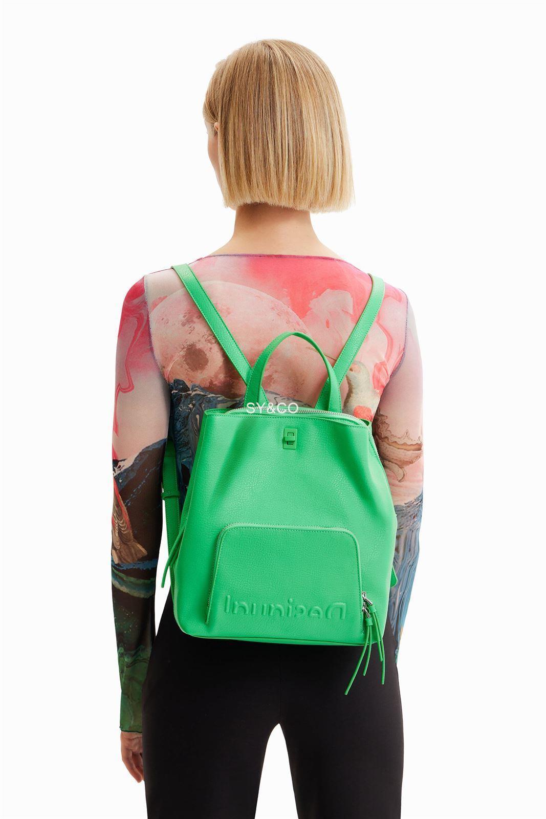 Mochila Desigual multiposición verde 23SAKP08 Half Logo