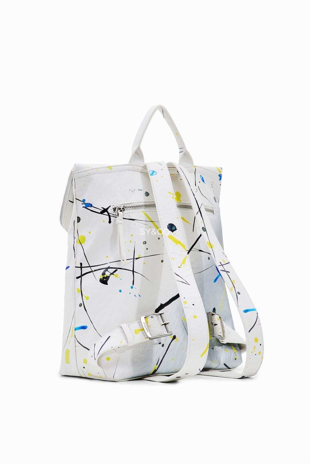 Mochila Desigual pintura 22WAKP29 Silver Splat - Imagen 3