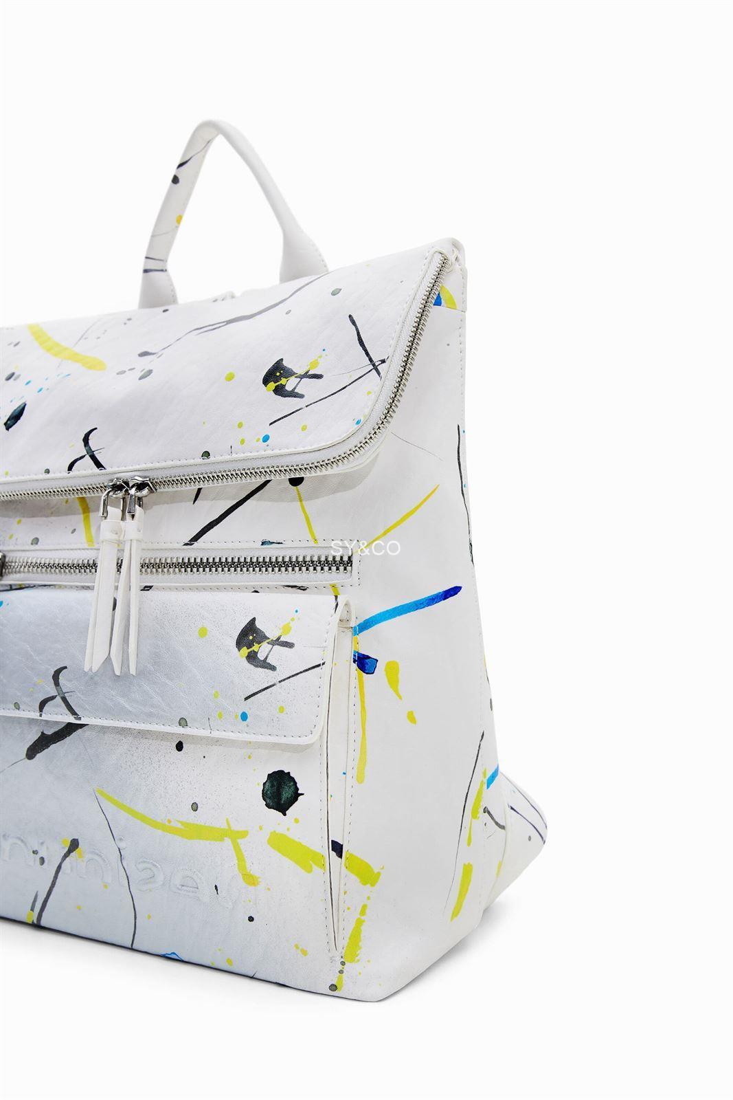 Mochila Desigual pintura 22WAKP29 Silver Splat - Imagen 4