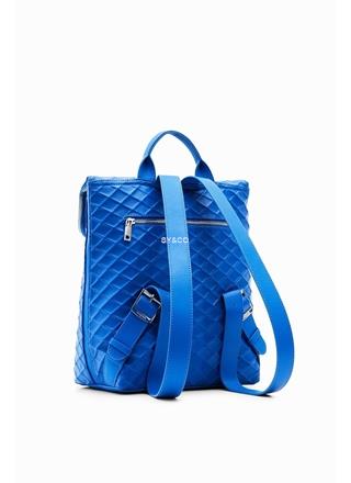 Mochila Desigual relieve rombos azul 23SAKP09 Blogy - Imagen 2