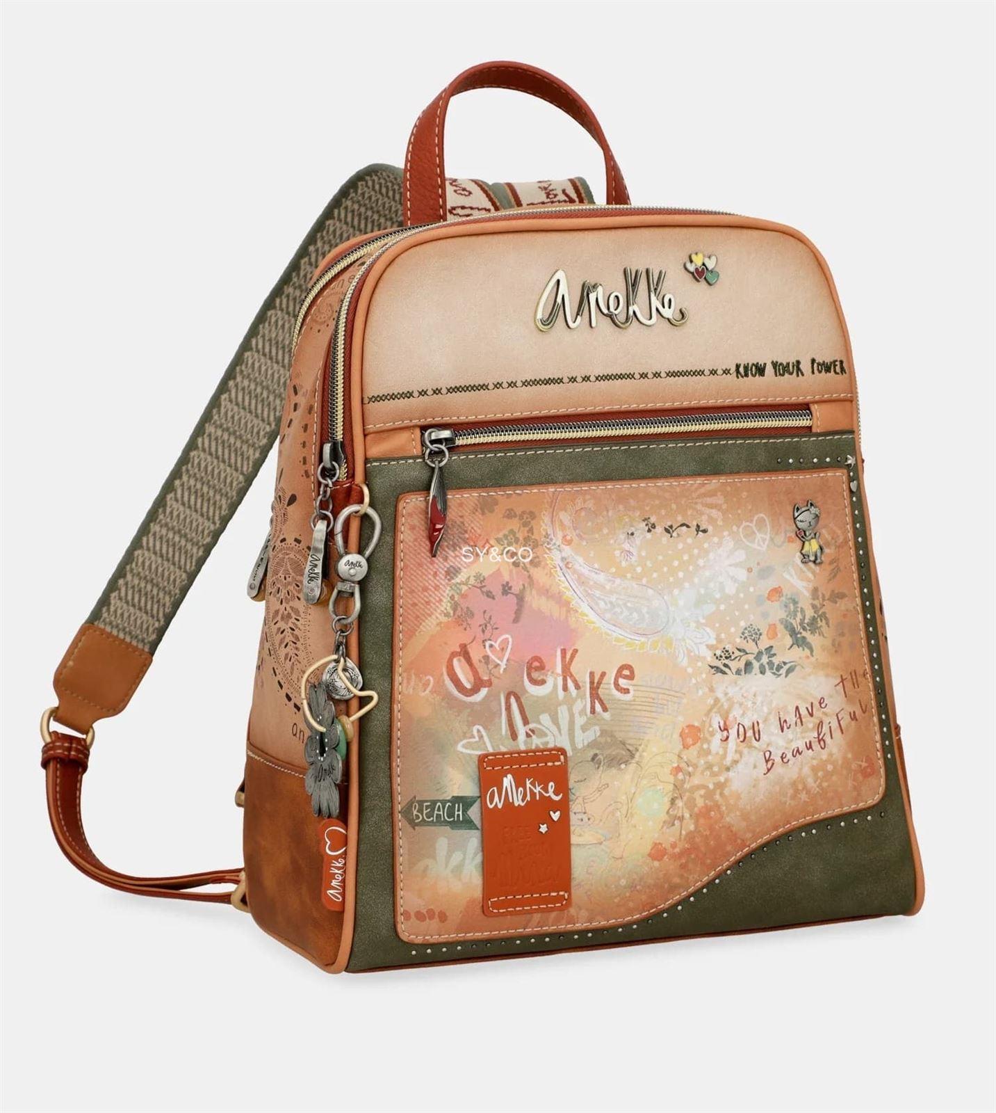 Mochila doble compartiento Anekke Flowers - Imagen 1