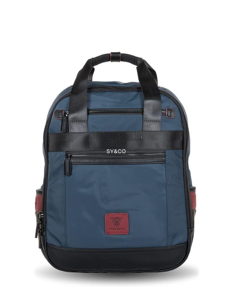 Mochila hombre Caramelo nylon azul Clyde para ordenador - Imagen 1