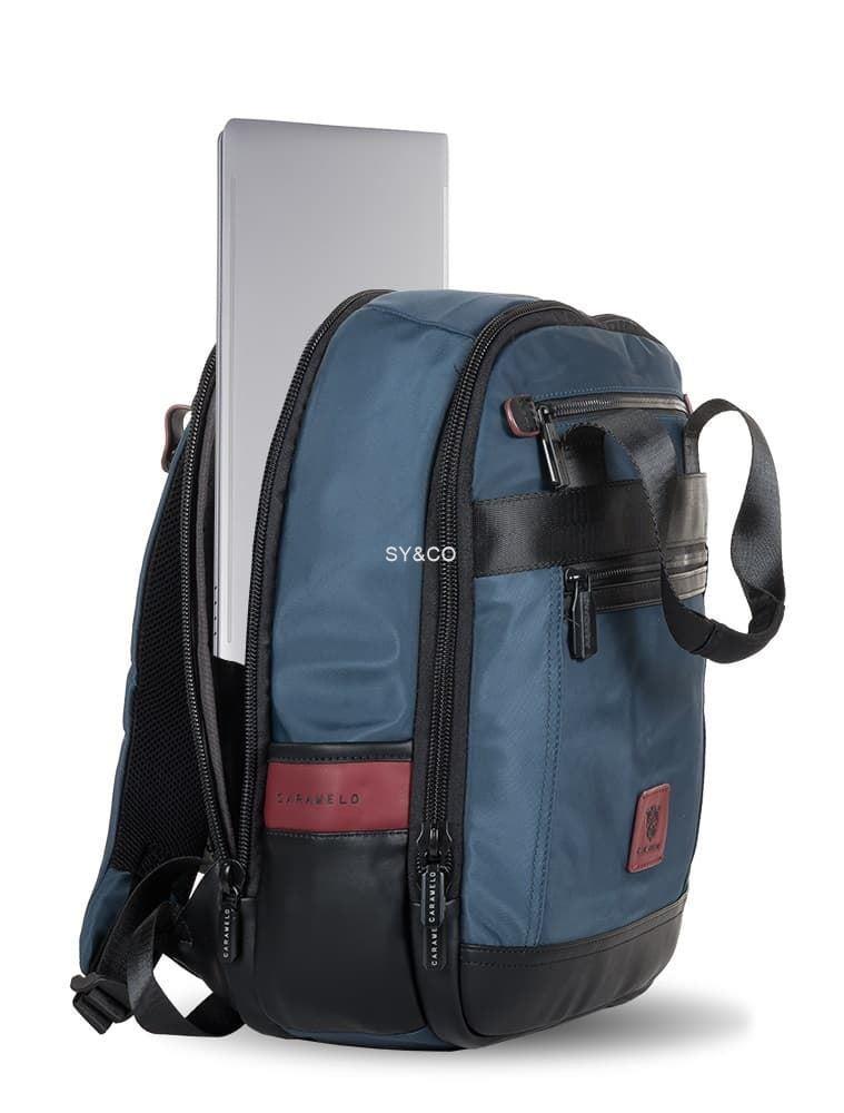 Mochila hombre Caramelo nylon azul Clyde para ordenador - Imagen 2