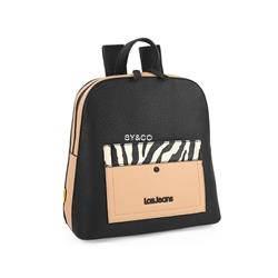 Mochila Lois animal print negra - Imagen 1