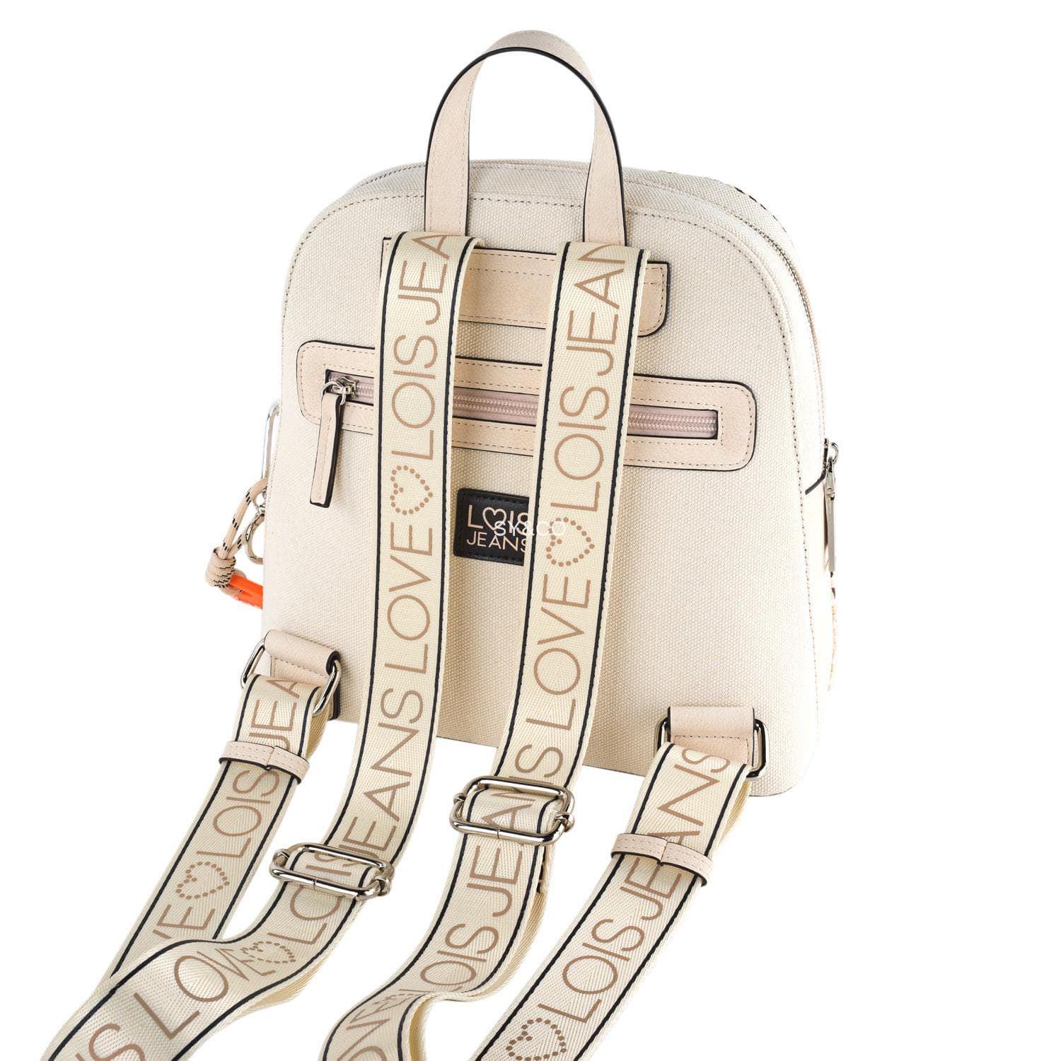 Mochila lona beige Lois Majestic - Imagen 2