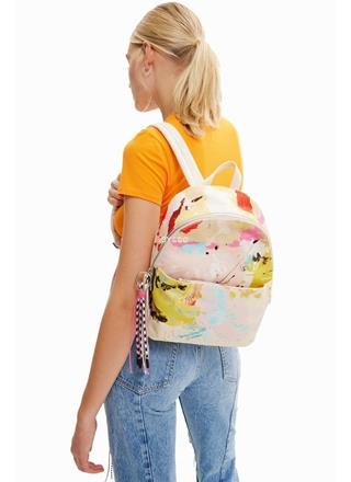 Mochila loneta manchas pintura Desigual 23SAKA18 Manchas - Imagen 2