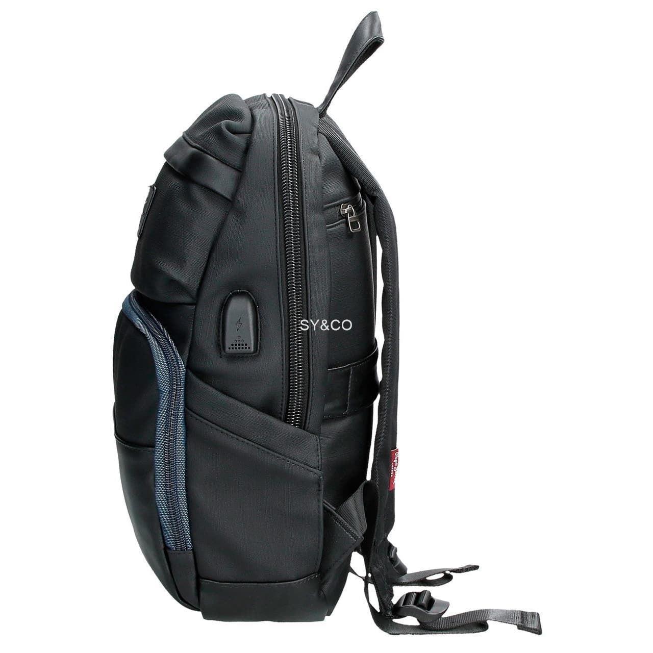 Mochila negra Pepe Jeans portaordenador 12" Frontier - Imagen 2