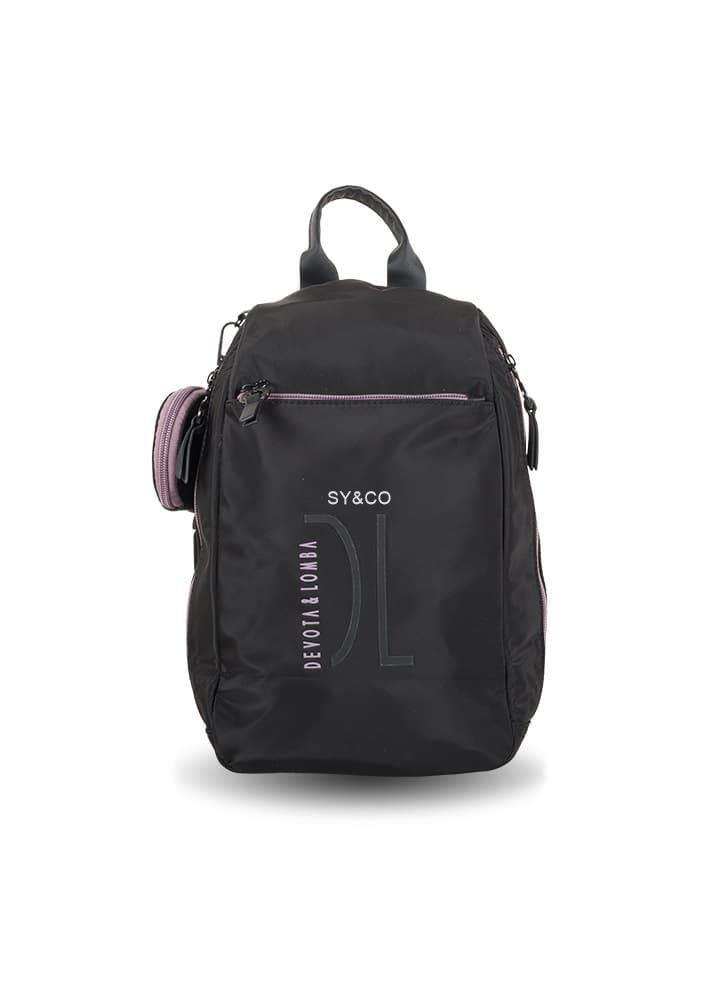 Mochila nylon antirrobo Devota&Lomba negra Feel - Imagen 3