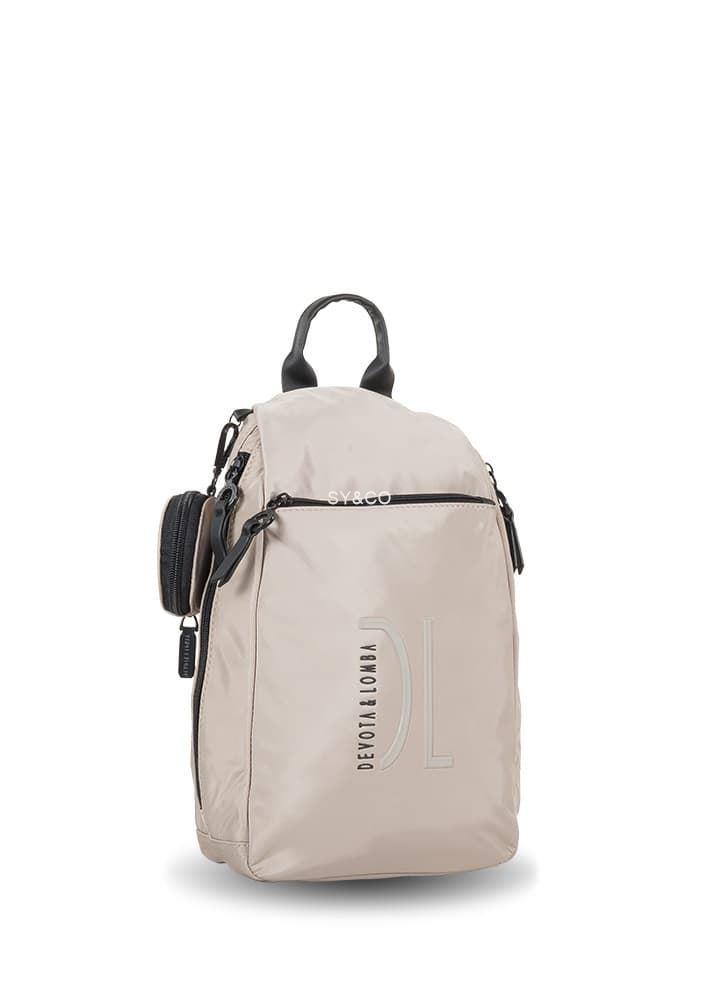 Mochila nylon antirrobo Devota&Lomba taupe Feel - Imagen 2