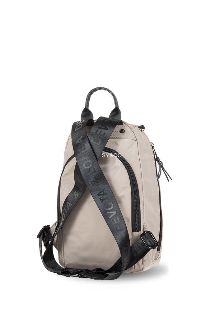 Mochila nylon antirrobo Devota&Lomba taupe Feel - Imagen 3