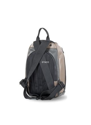 Mochila nylon antirrobo Ventis negro-taupe - Imagen 2