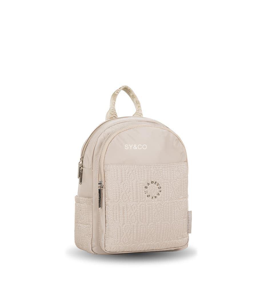 Mochila nylon Devota & lomba beige Curve - Imagen 2