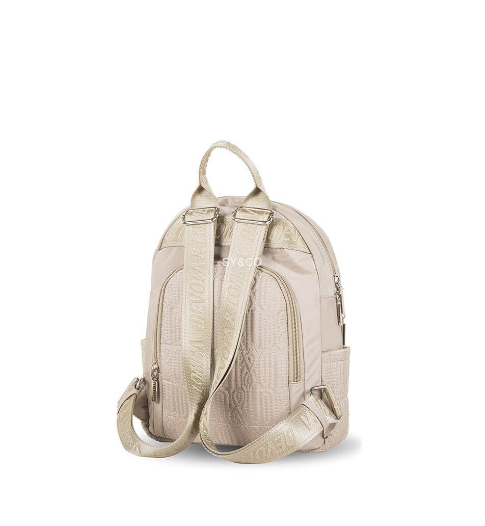 Mochila nylon Devota & lomba beige Curve - Imagen 3