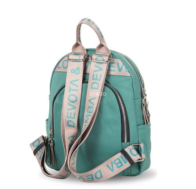 Mochila nylon  Devota & Lomba turquesa Duo - Imagen 2