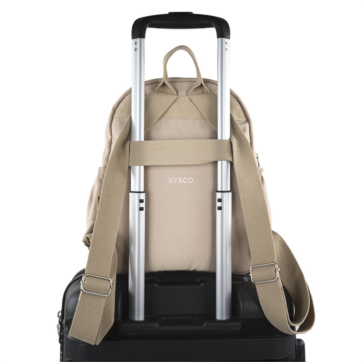 Mochila nylon Lois Pyramid beige - Imagen 3