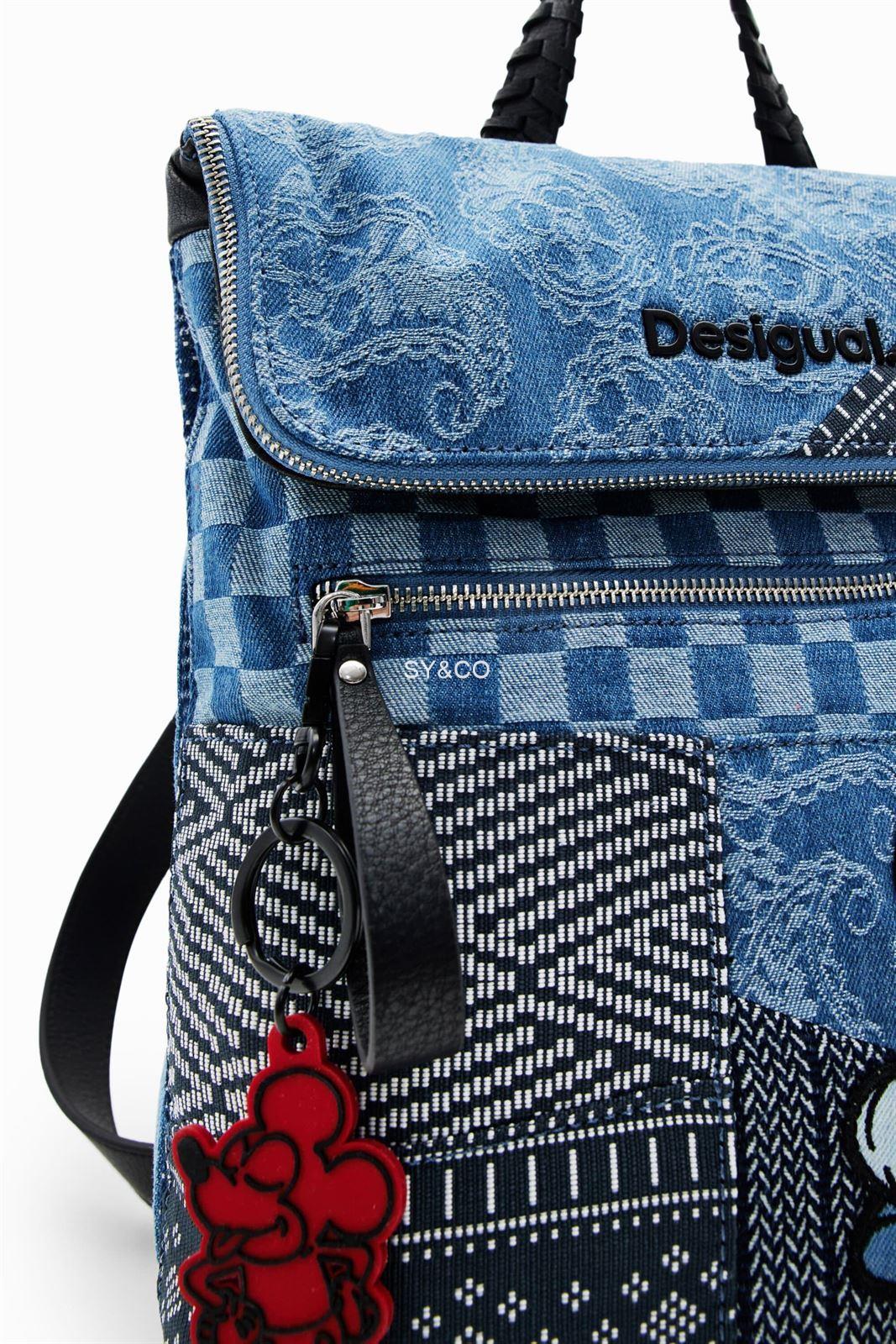 Mochila ordenador Desigual vaquera Mickey Mouse 23WAKD01 - Imagen 3