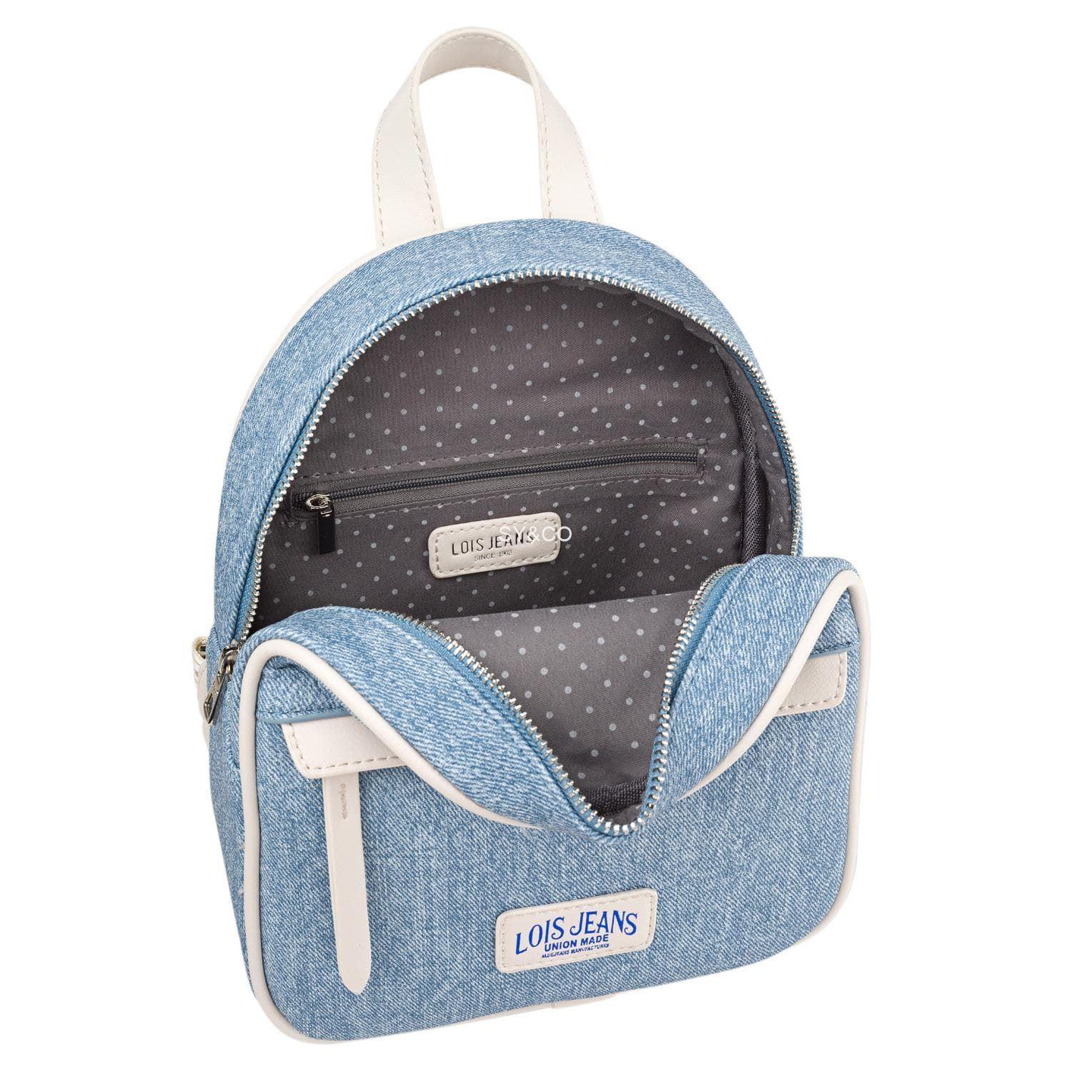 Mochila tipo jeans pequeña Lois Kelly - Imagen 3