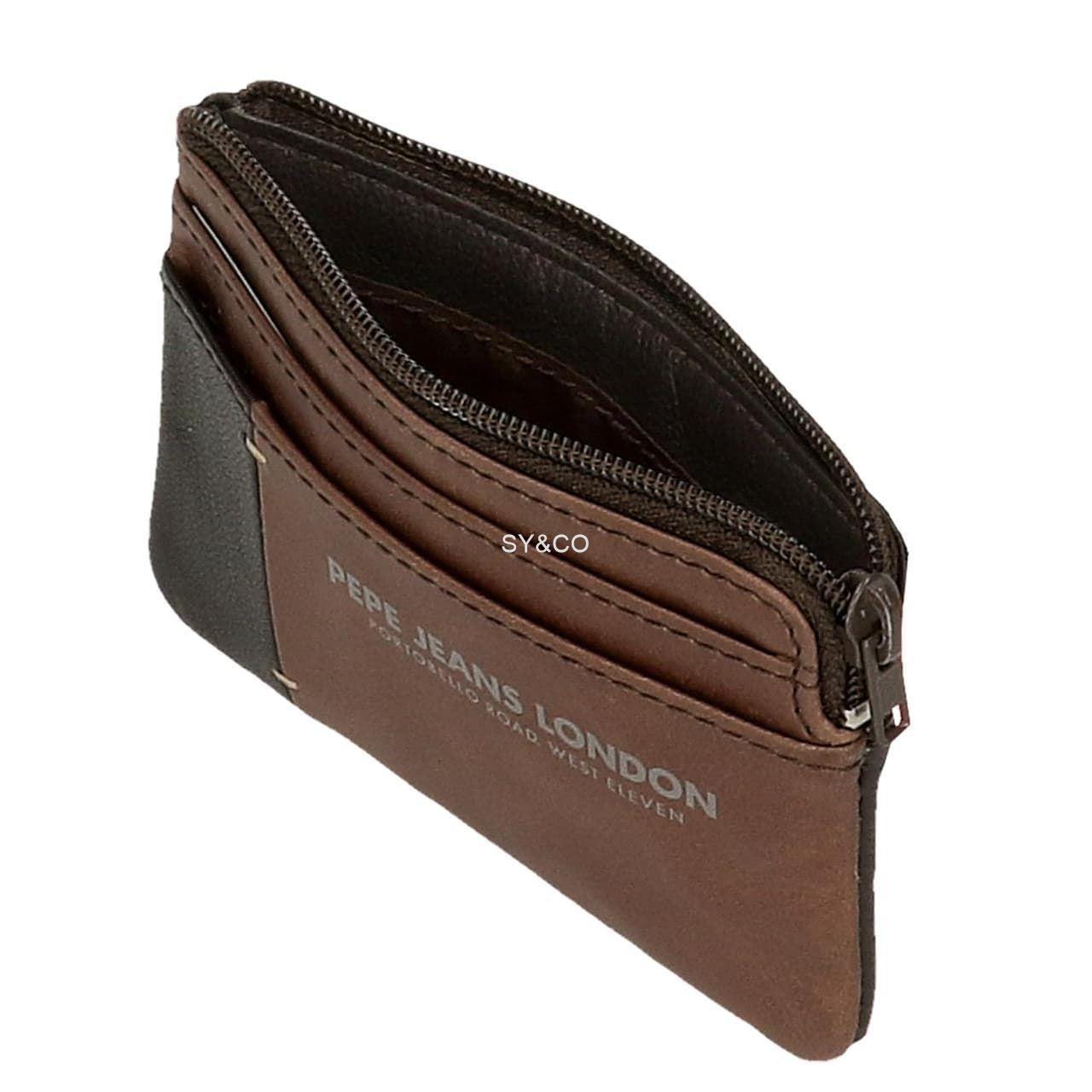 MONEDERO PIEL PEPE JEANS CUTTED MARRON - Imagen 2